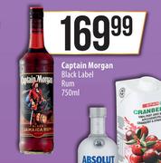 Captain Morgan Black Label Rum-750ml
