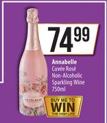 Annabelle Cuvee Rose Non Alcoholic Sparkling Wine-750ml