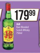 J&B Rare Blended Scotch Whisky-750ml