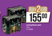 Carling Black Label Cans-For 2 x 6 x 500ml
