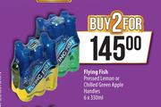 Flying Fish Pressed Lemon Or Chilled Green Apple Handies-For 2 x 6 x 330ml