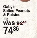 Gaby's Salted Peanuts & Raisins-1kg