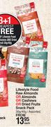 Lifestyle Food Raw Almonds Or Almonds Or Cashews Or Dried Fruits Snack Pack Assorted-30g/40g Each