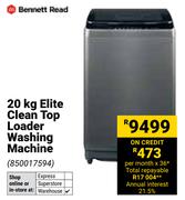 Bennett Read 20Kg Elite Clean Top Loader Washing Machine