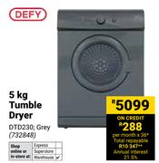 Defy 5Kg Tumble Dryer Grey DTD230