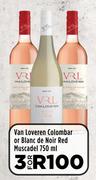 Van Loveren Colombar Or Blanc De Noir Red Muscadel-For 3 x 750ml 
