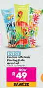 Intex Fashion Inflatable Floating Mats Assorted-Each