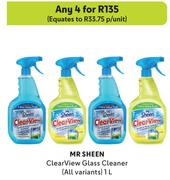 Mr Sheen Clear View Glass Cleaner (All Variants)-For Any 4 x 1L