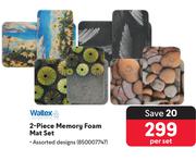 Waltex 2 Piece Memory Foam Mat Set-Per Set