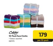 Colibri 10 Pack Face Cloths-Per 10 Pack