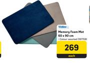 Waltex Memory Foam Mat-60 x 90cm Each