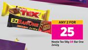 Nestle Tex 58g Or Bar One 2 x 42g-For 2