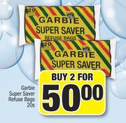 Garbie Super Saver Refuse Bags-2 x 20s