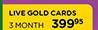 Xbox One Live Gold Cards 3 Month