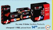 Kotex Sanitary Products-Per Pack
