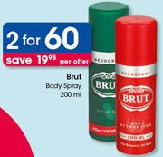 Brut Body Spray-2 x 200ml