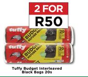 Tuffy Budget Interleaved Black Bags-For 2 x 20s