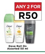 Dove Roll On Assorted-For Any 2 x 50ml