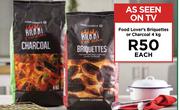 Food Lover's Briquettes Or Charcoal-4Kg Each