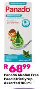 Panado Alcohol Free Paediatric Syrup Assorted-100ml