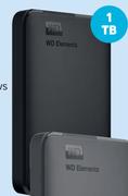 WD 1TB Elements Hard Drive WDBUZG0010BB-Each