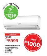 Unitherm Mid Wall 12000 BTU Inverter Aircon 81496756