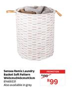 Sensea Soft Pattern Remix Laundry Basket W40cm x D40cm x H3cm 81469331