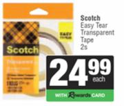 Scotch Easy Tear Transparent Tape-2s