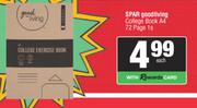 Spar Good Living College Book A4 72 Page-1s