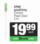 Spar Good Living Contact Paper Clear-2m
