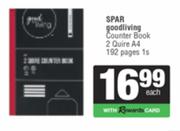 Spar Good Living Counter Book 2 Quire A4 192 Pages-1s