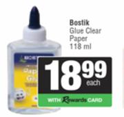 Bostik Glue Clear Paper-118ml