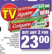 Colgate Toothpaste-For Any 2 x 100ml