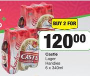 Castle Lager Handies 6 x 340ml-For 2