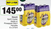 Hooch Spirit Cooler (Apple or Pineapple Only) Handies 6 x 275ml-For 2