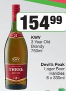 KWV 3 year Old Brandy-750ml