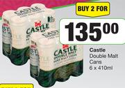 Castle Double Malt Cans 6 x 410ml-For 2