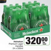 Heineken Premium Lager Handies-24 x 330ml Per Case
