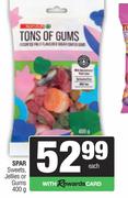 Spar Sweets, Jellies Or Gums-400g