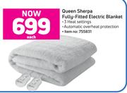 Pure Pleasure Queen Sherpa Fully Fitted Electric Blanket