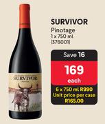 Survivor Pinotage-750ml Each