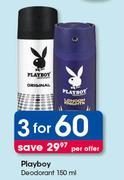 Playboy Deodorant-3 x 150ml