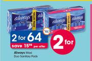 Always Maxi Duo Sanitary Pads-For 2