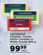 Lancewood Cheddar, Gouda, White Cheddar Or White Gouda-900g Each