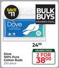Dove 100% Pure Cotton Buds 200 Piece-For 2