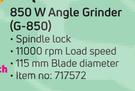 Ryobi 850 W Angle Grinder G-850