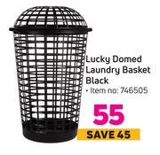 Lucky Domed Laundary Basket Black