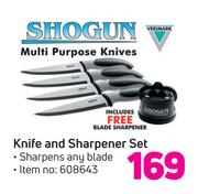 Shogun Knife And Sharpener Set