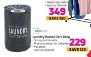 Mainstays Laundry Basket (Dark Grey)