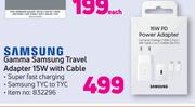 Samsung Gamma Samsung Travel Adapter 15W With Cable